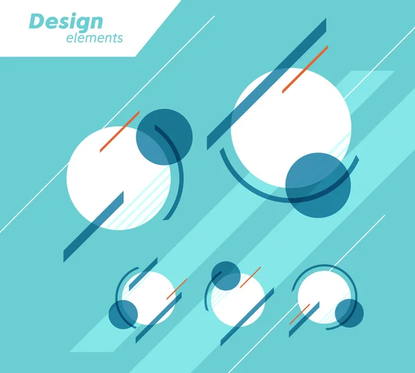 Elementos de diseño con formas geométricas abstractas — Vector de stock