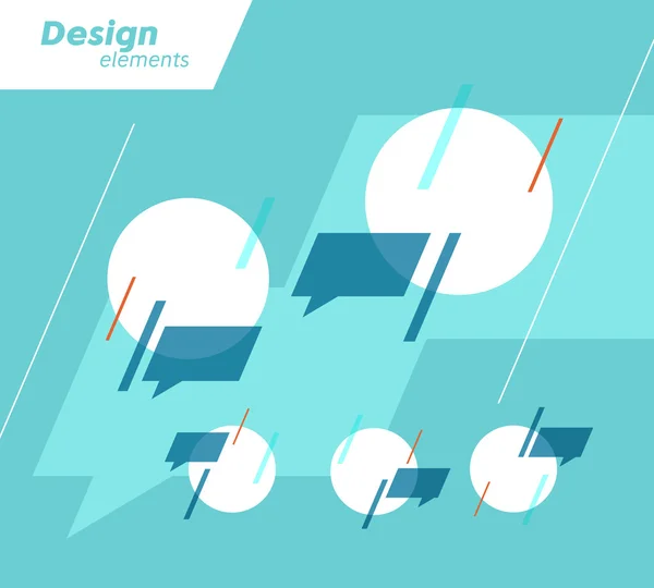 Elementos de diseño con formas geométricas abstractas — Vector de stock