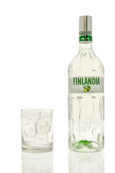 Finlandia kireç votka — Stok fotoğraf