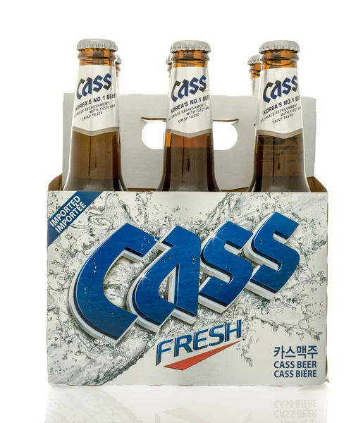 Confezione di birra Cass — Foto Stock