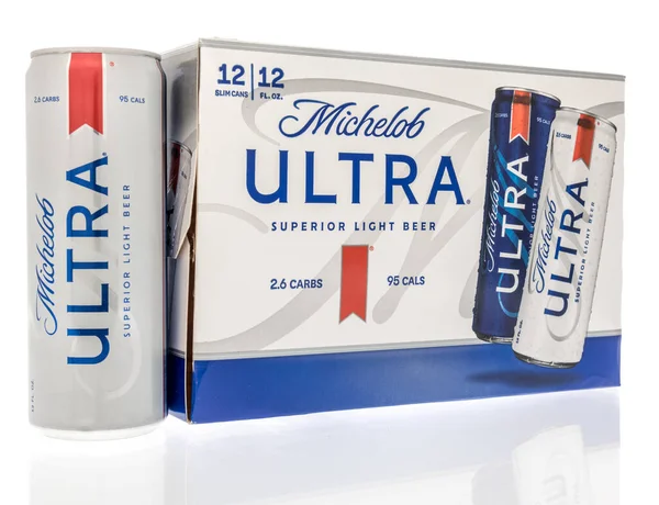 Winneconne Ocak 2021 Zole Edilmiş Arka Planda Paket Michelob Ultra — Stok fotoğraf