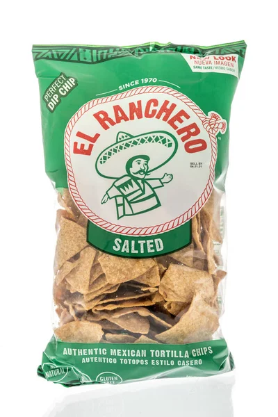 Winneconne January 2021 Package Racero Tortilla Chips Isolated Background — стоковое фото