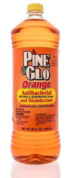 Winneconne Aprile 2021 Pacchetto Detergente Arancione Pine Glow Uno Sfondo — Foto Stock