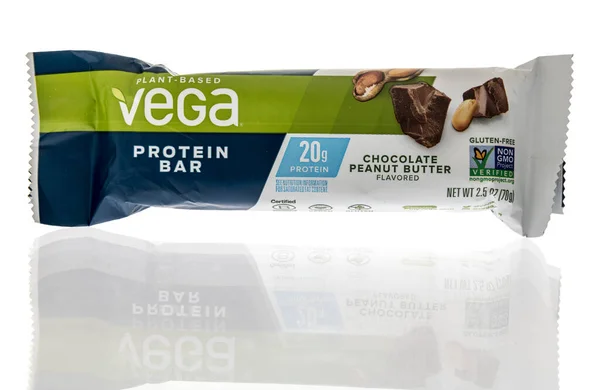 Winneconne April 2021 Package Vega Protein Nutrition Bar Isolated Background — Stock Photo, Image