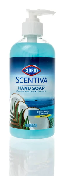 Winneconne July 2021 Package Clorox Scentiva Hand Soap Isolated Background — Stock Photo, Image