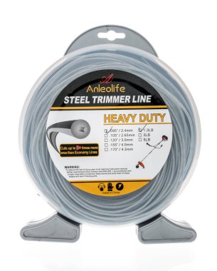 Winneconne, WI - 5 Temmuz 2021: İzole edilmiş arka planda bir Anleolife çelik budama hattı paketi