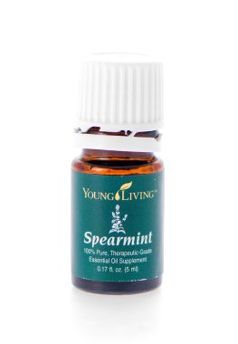 Spearmint essential oil supplement clipart