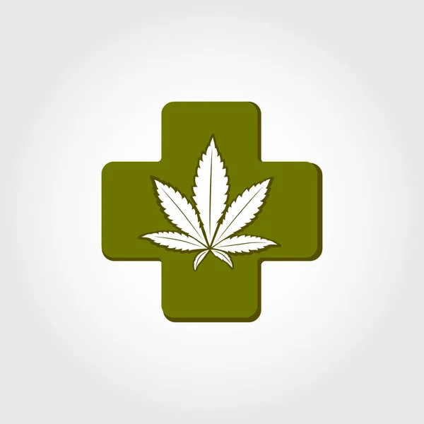 Medical marijuana product and graphic logo template. Medical cannabis therapy.