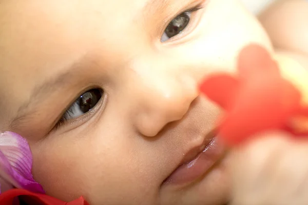 Closeup baby portrait — Stock Photo, Image