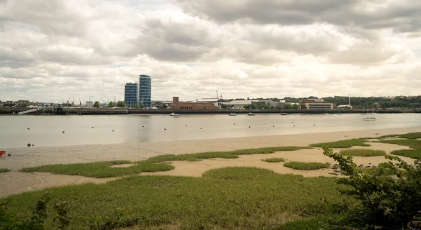 Vy över Chatham och floden Medway — Stockfoto