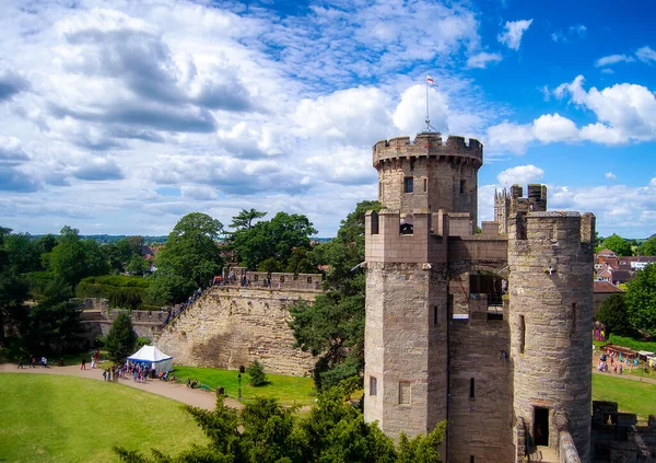 Krásný hrad Warwick ve Warwickshire, Anglie. Royalty Free Stock Fotografie