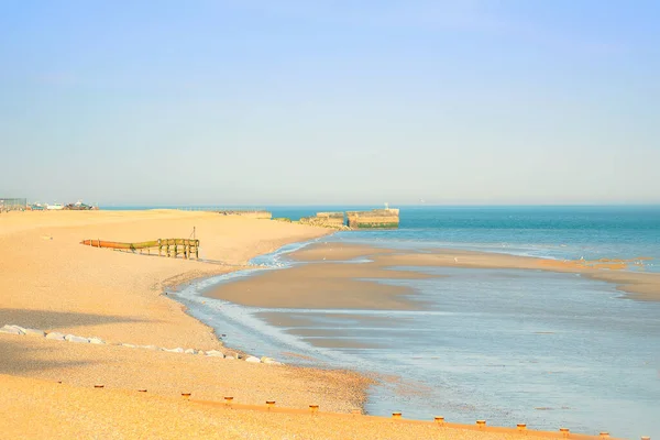 Zonnige Zandstranden Van Hastings — Stockfoto