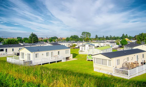 İngiltere 'de bir karavan parkında statik karavan evleri