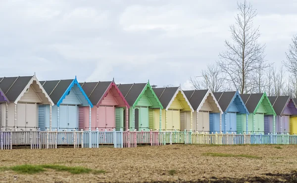Kleurrijke strand huizen — Stockfoto