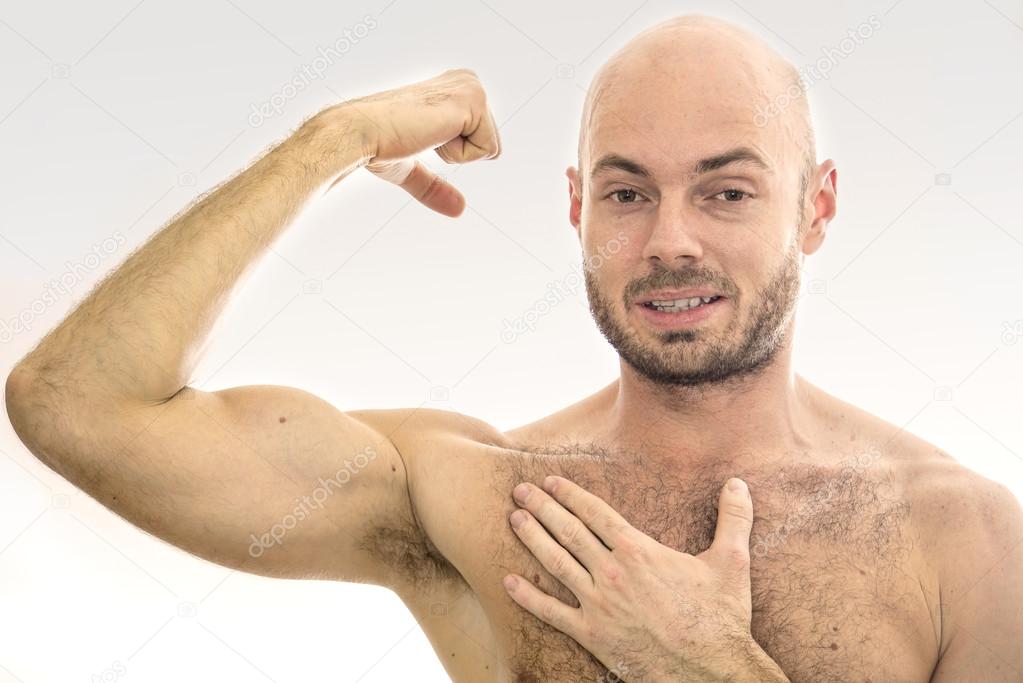 Man showing off his muscles