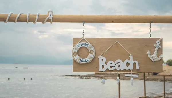 Beach sign — Stock Photo, Image