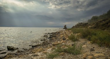 Deniz günbatımı sırasında