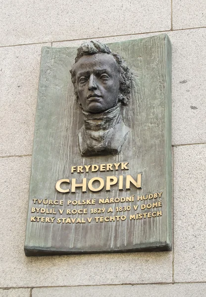 Mémorial Frédéric Chopin à Prague Photos De Stock Libres De Droits