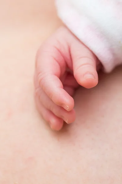 Hand des Neugeborenen — Stockfoto