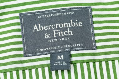 Shirt label of the Abercrombie & Fitch brand clipart