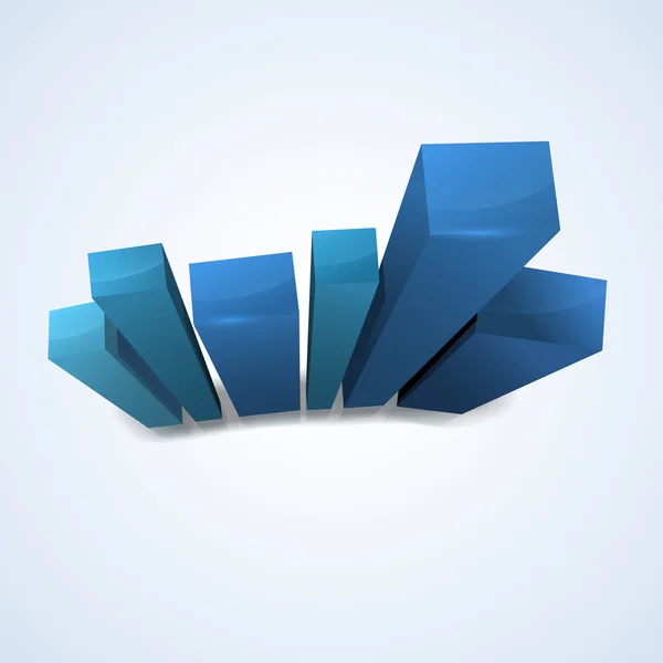 Colonna lucida blu grafico — Vettoriale Stock