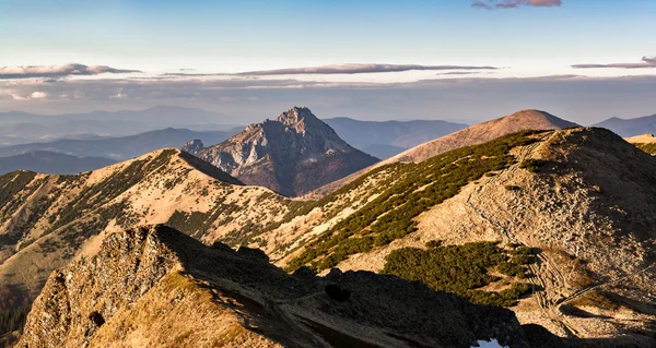 Amazing evening on mountain ridge - Slovakia, Europe — Stock Photo, Image