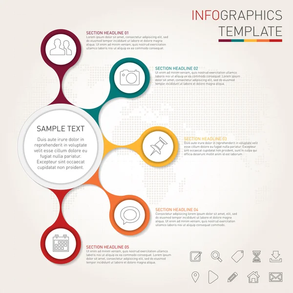 Infographics template for your design — Stock Vector