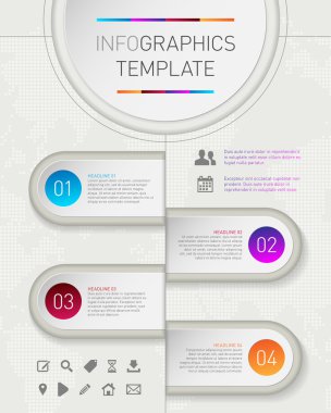 Bilgi grafik çerçeveleri ve metin ve simgeleri için arka plan