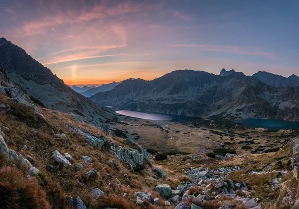 Восход солнца в горах Высоких Татр — стоковое фото