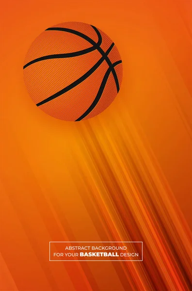 Abstrakter Hintergrund Mit Streifen Und Basketballball Vorlage Für Ihr Sportdesign — Stockvektor