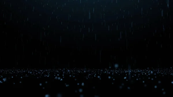 Illustration of abstract night rain - background for your design
