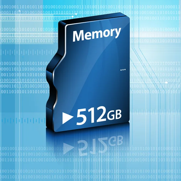 Abstract computer memory on abstract computer background — Stock Vector