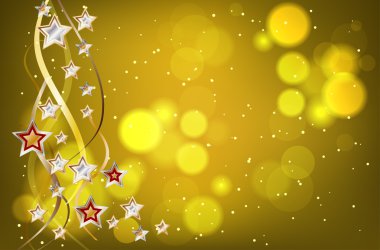 Işıklı ve yıldızlı Noel arkaplanı
