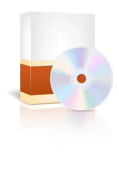 Caja vacía abstracta y CD - lugar para su texto — Vector de stock