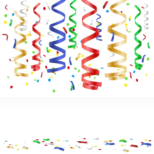 Flying multicolored confetti - party background — Stock Vector