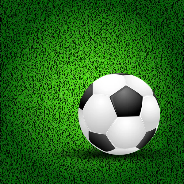 Çimlerin üzerinde futbol topu — Stok Vektör