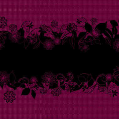 Çiçek mor ve siyah arka plan