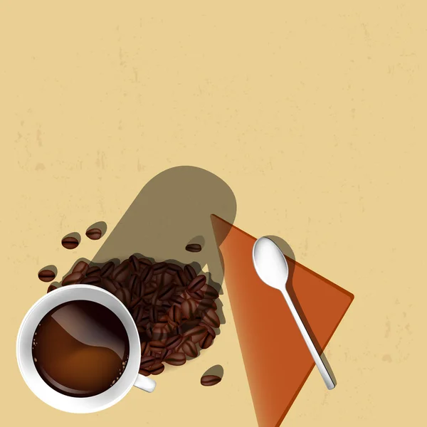 Metin için yer ile kahve tasarım — Stok Vektör
