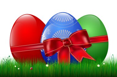 Paskalya yumurtaları ile mutlu Paskalya arkaplanları