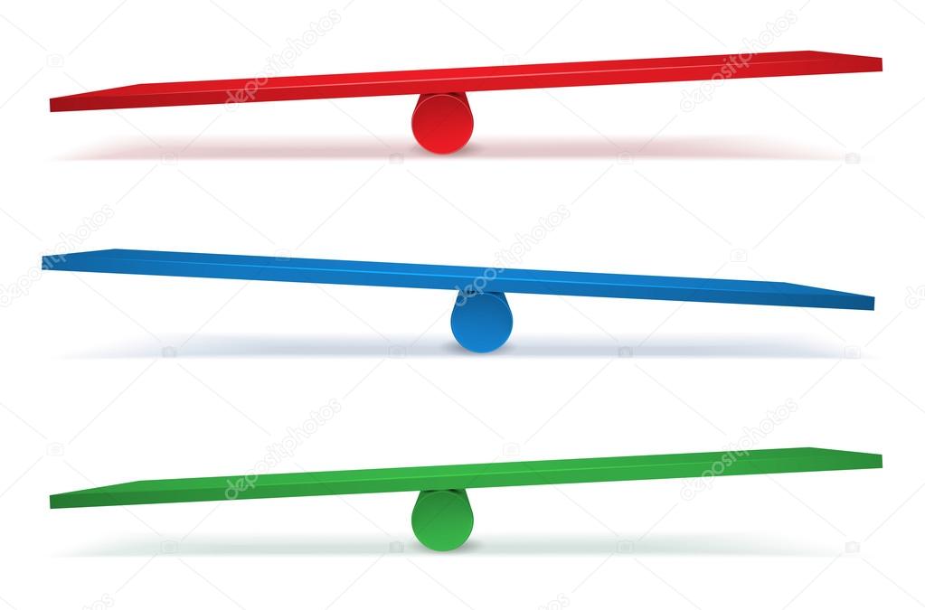 Set of three swings in different colors