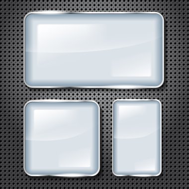 Parlak kare metal arka plan metni