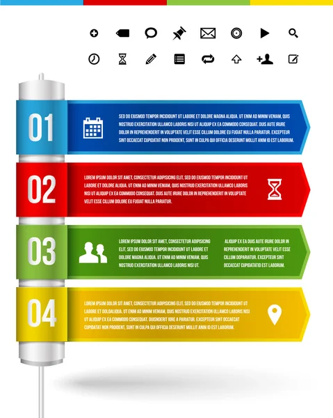 Plantilla de diseño moderno para gráficos de información — Vector de stock