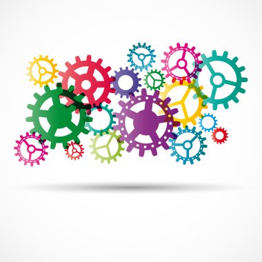 soyut renkli Dişliler