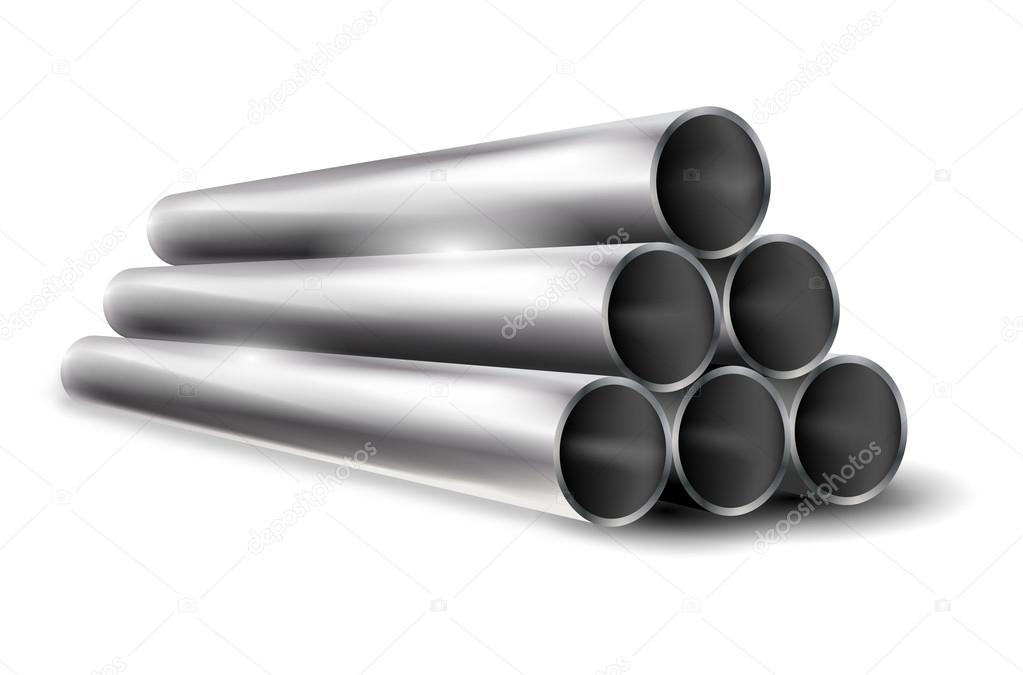 Pile of metal pipes