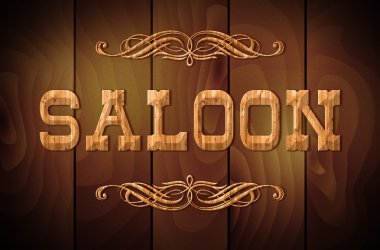 Ahşap ahşap arka plan tabelada salon