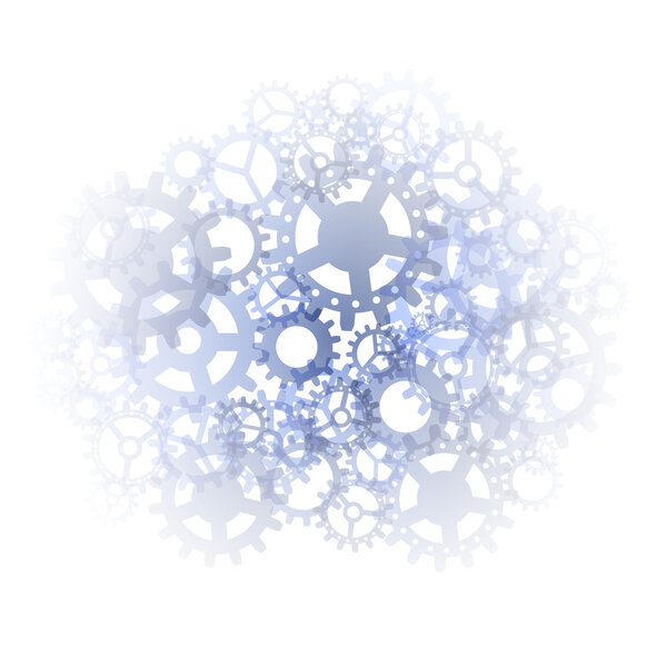 Abstract gears background - inside the machine
