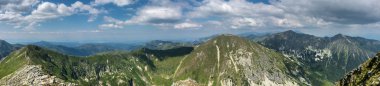 Güzel yaz dağlar - Batı Tatras, Slovakya Panoraması