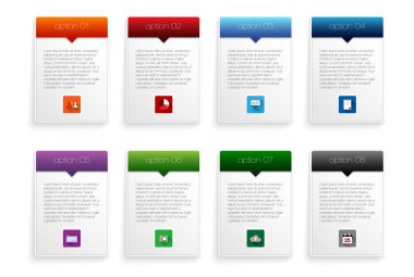 Çerçevelerle metniniz için düz simgeler kümesi