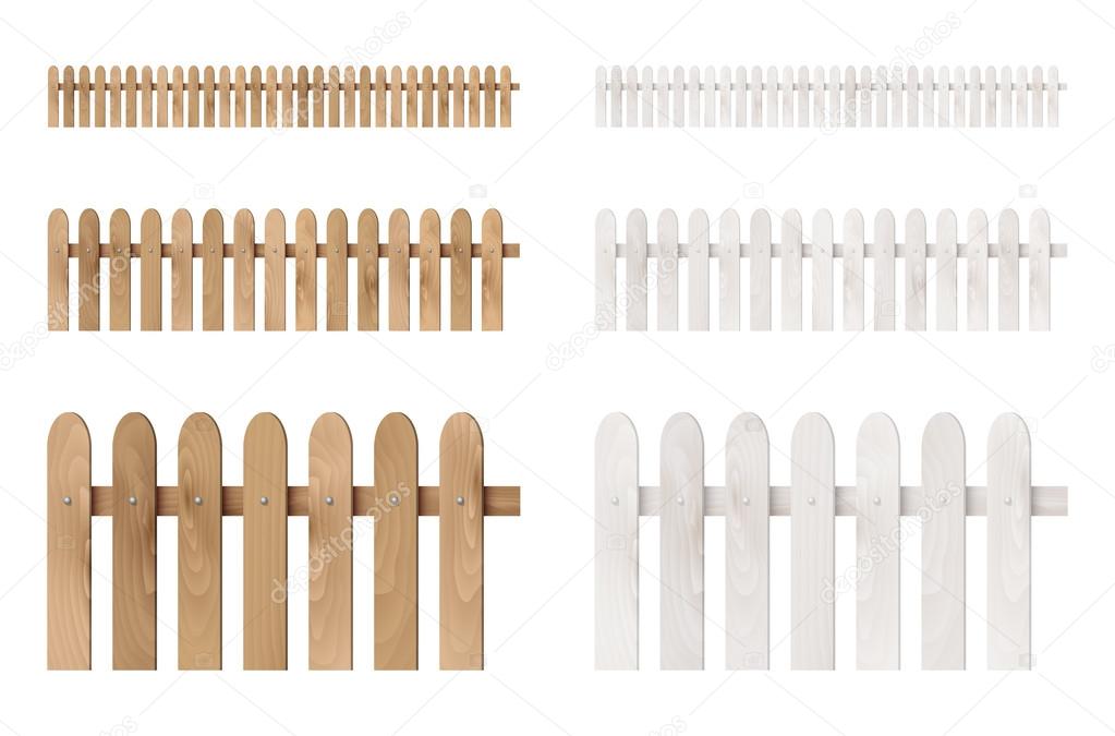 Set of wooden fences