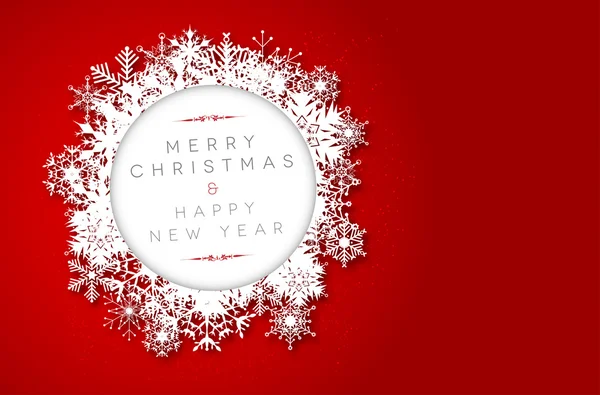 Joyeux Noël rouge et bonne année carte — Image vectorielle